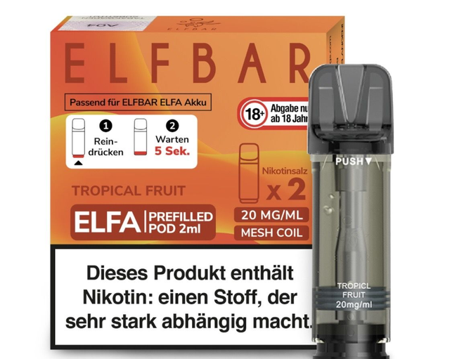 ELFBAR ELFA Prefilled Pods – Tropical Fruit | 20 mg