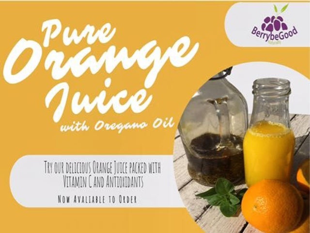 Pure Orange Juice With Oregano Oil