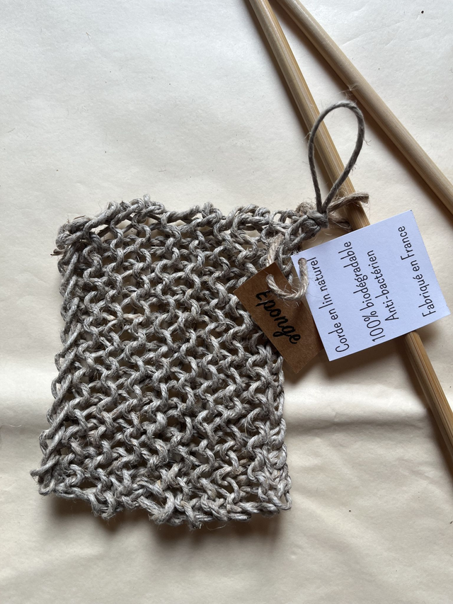 Eponge rugueuse en lin ou jute