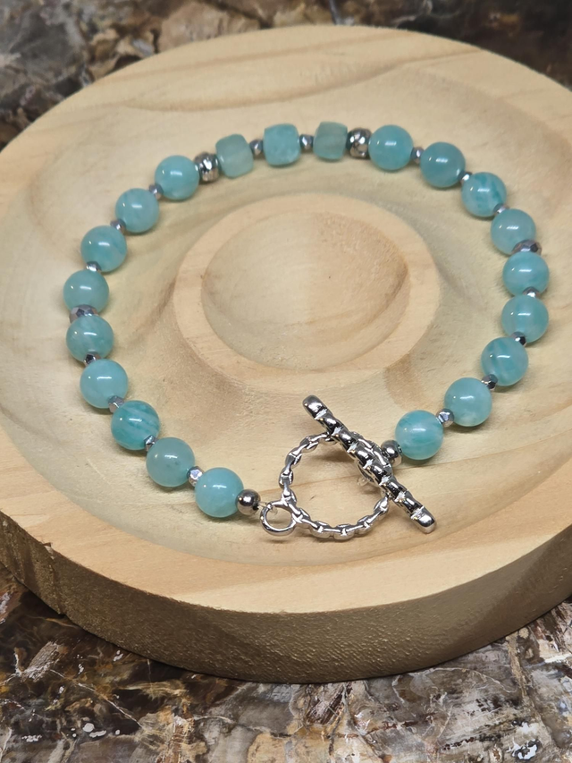 Bracelet Amazonite 0,4 cm 