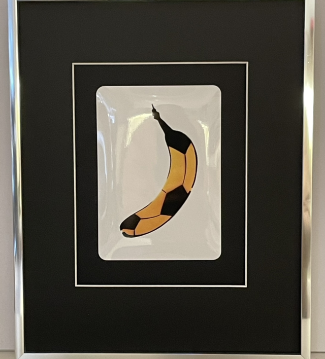 Fussballbanane - Thomas Baumgärtel gerahmt 