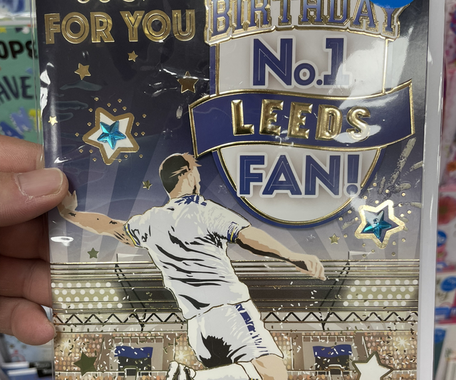 No 1 Leeds fan, birthday card