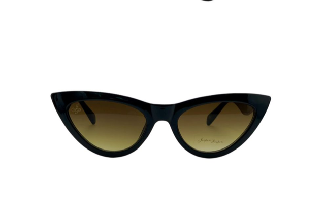 Black Cat Eye Sunglasses with Graduated Lens