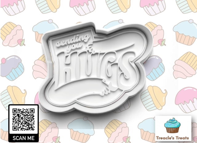 Sending you hugs fondant/cookie stamp with cutter