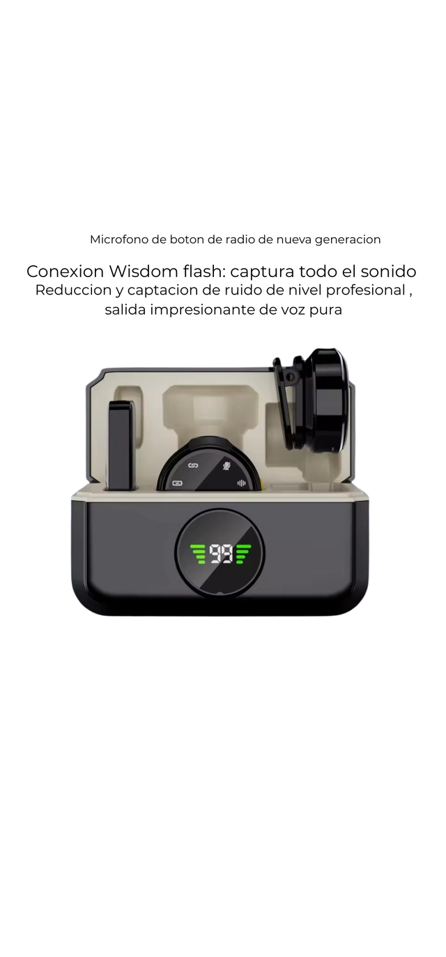 Micrófonos Inalámbricos Duales – USB-C | Sonido Profesional, Plug &amp; Play
