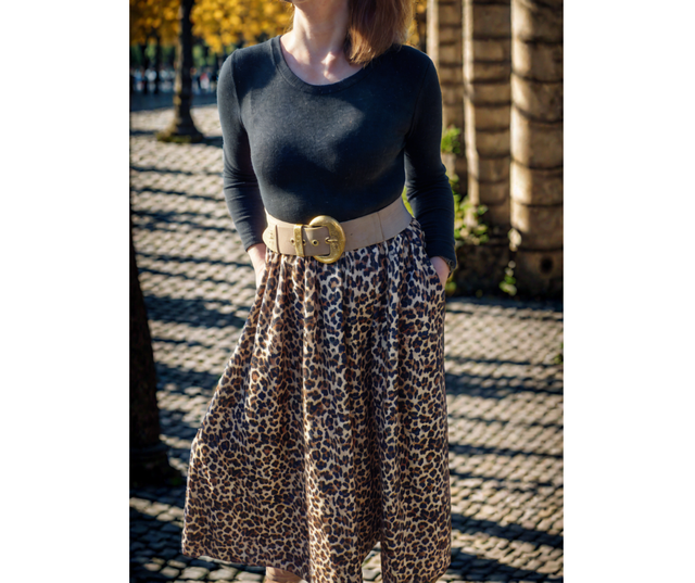 robe pull léopard