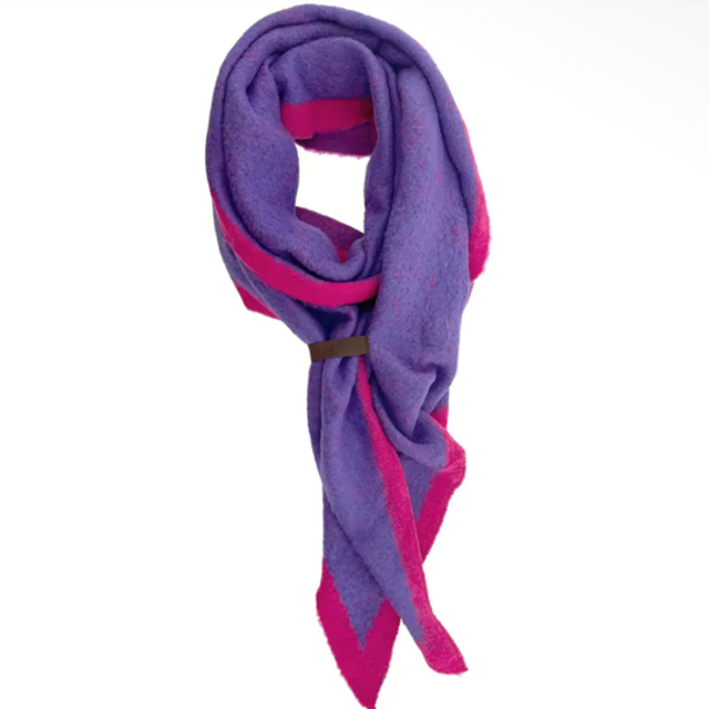 Schal Zigzag Lila-Pink