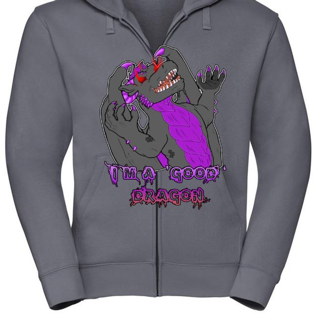 Dragon: I´m good dragon - Hoodie with zipper