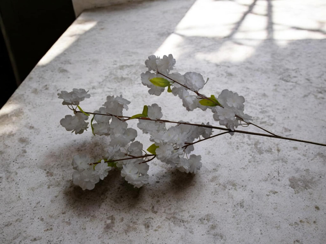 Branche de cerisier blanc décoration de printemps artificielle branche décorative