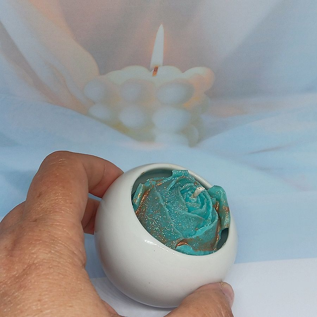 Bougies en forme de rose parfumée à la fleur de cerisier, douceur des îles, barbe à papa – Parfait pour un cadeau pour la fête des mères