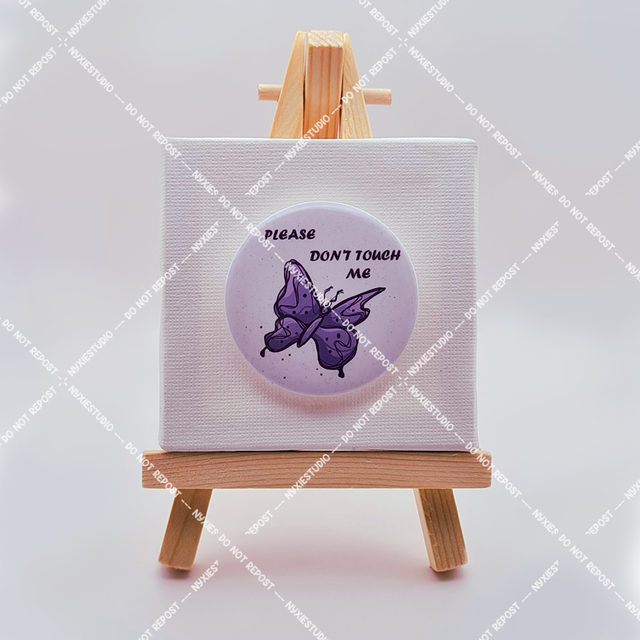 Please Don't touch me Button Pins