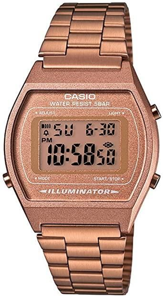 Casio Orologio digitale retrò unisex B640WB con cinturino in acciaio inox