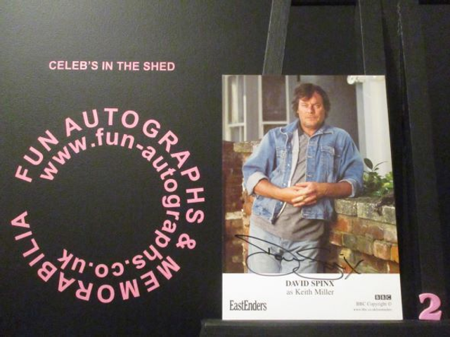 David Spinx (Keith Miller) Authentic Autographed EastEnders 6x4 Cast Card (2)