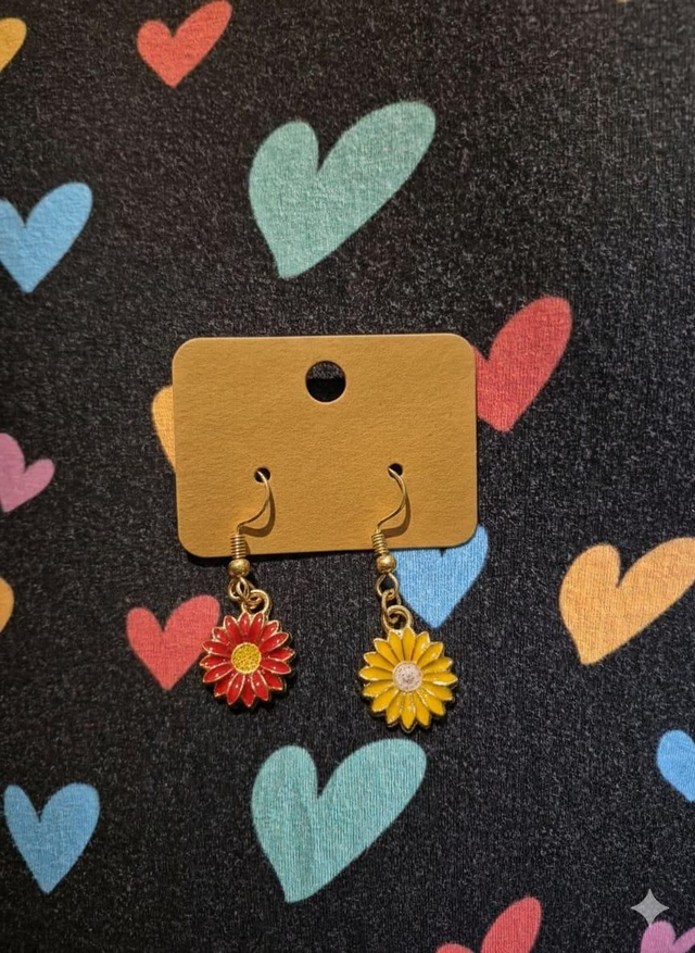 Sunflower earrings 