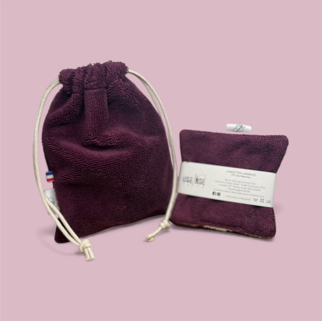 Pochette éponge certifiée OEKO-TEX® + 3 lingettes – Pratique et durable