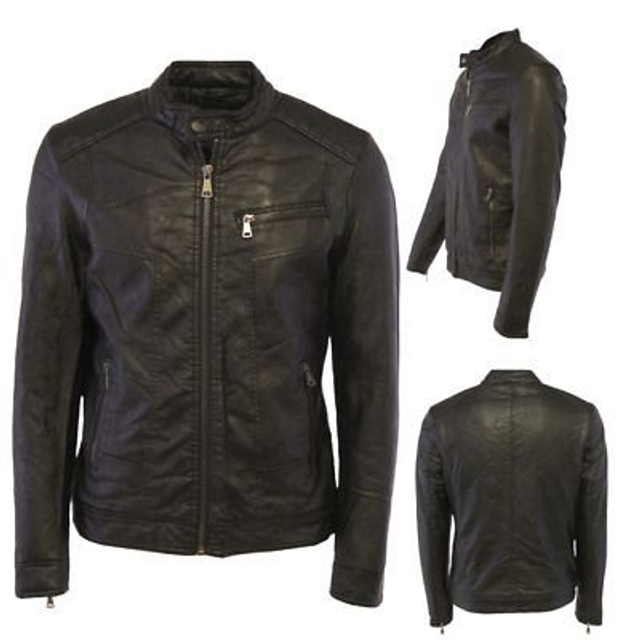5077 - Gianni Lupo Giubbotto ecopelle bikers