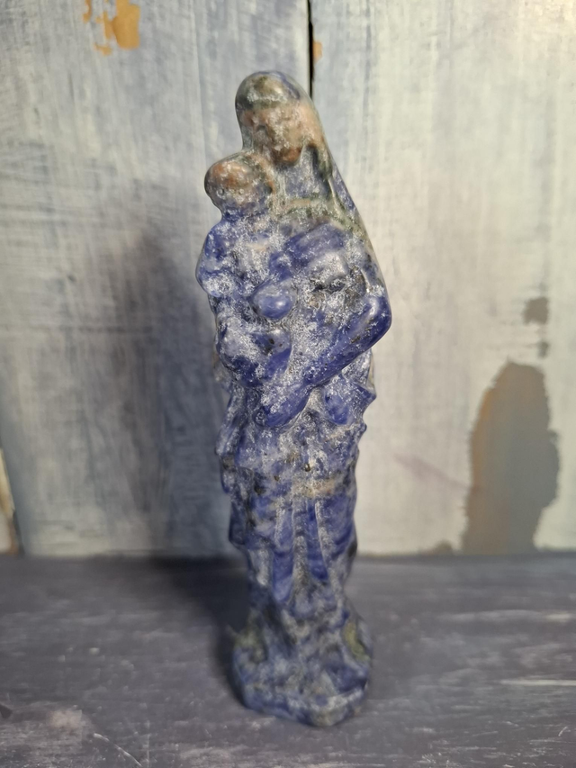 Sodalite Virgin Mary with Child