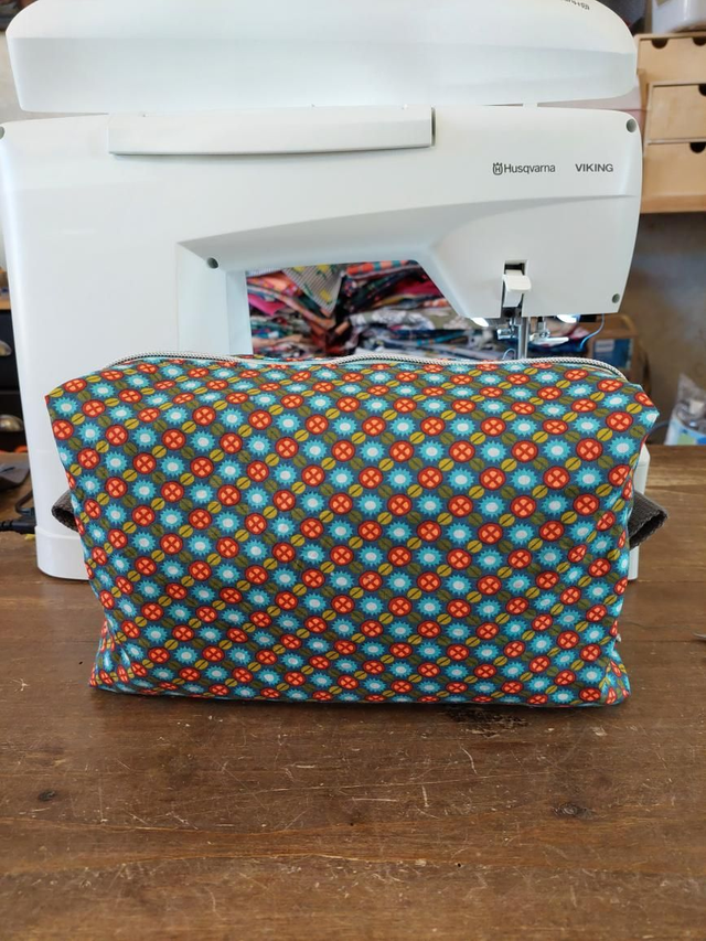 Trousse de toilette tissu grains de café 