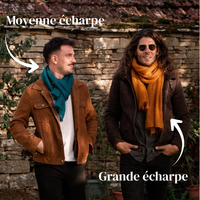 Écharpe Tricotée en Mohair et Soie - Moyenne