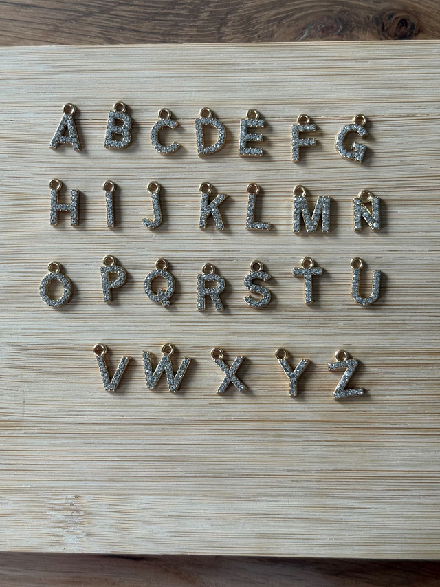 Charm Lettre alphabet dorée