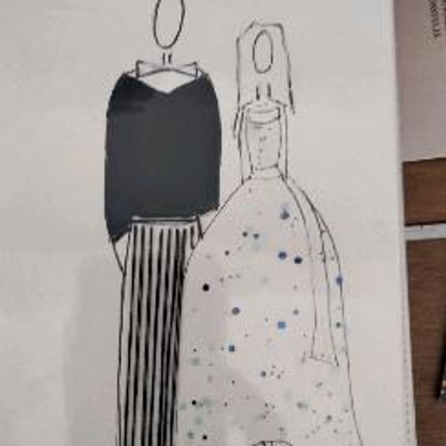 les mariés pois bleus