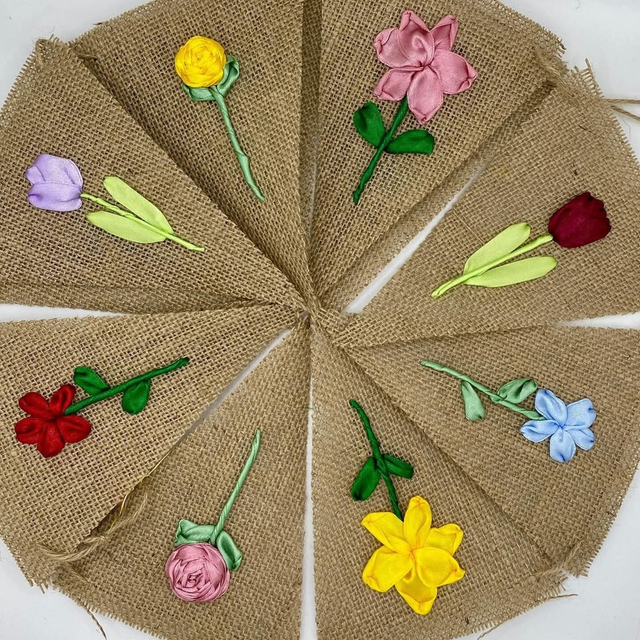 Ribbon Flower Bunting