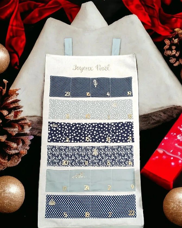 Calendrier de l&#039;avent en tissu personnalisé à remplir 