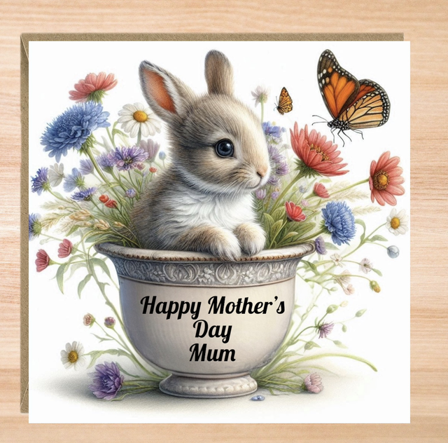 Personalised Bunny Mother’s Day Card