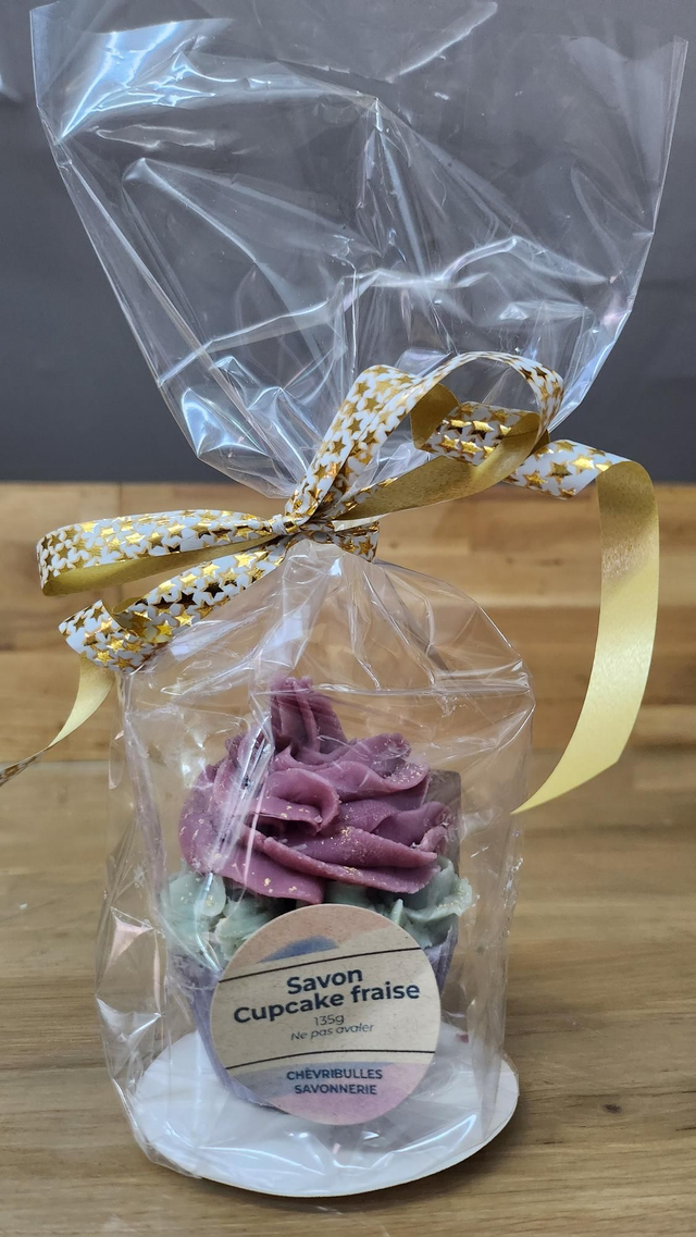 Savon cupcake fraise CHEVRIBULLES