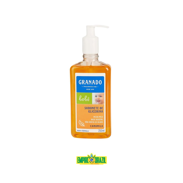 Sabonete Líquido de Glicerina para Bebê de Camomila / Liquid Glycerin Soap for Babies Chamomile Scent GRANADO 250ml