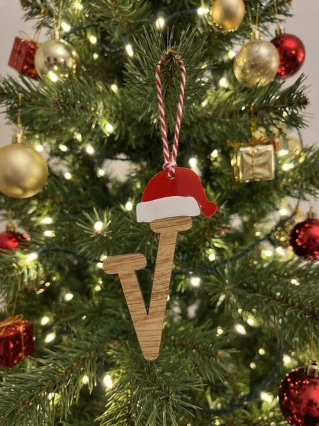 Personalised Wooden Christmas Tree Letter Ornaments
