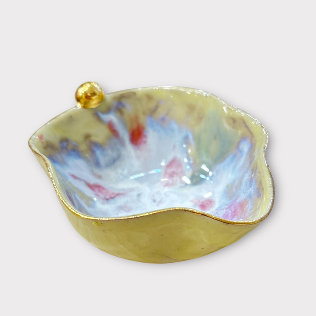 Smykkeskål #22 m. Guldknop Af Helle Bornæs