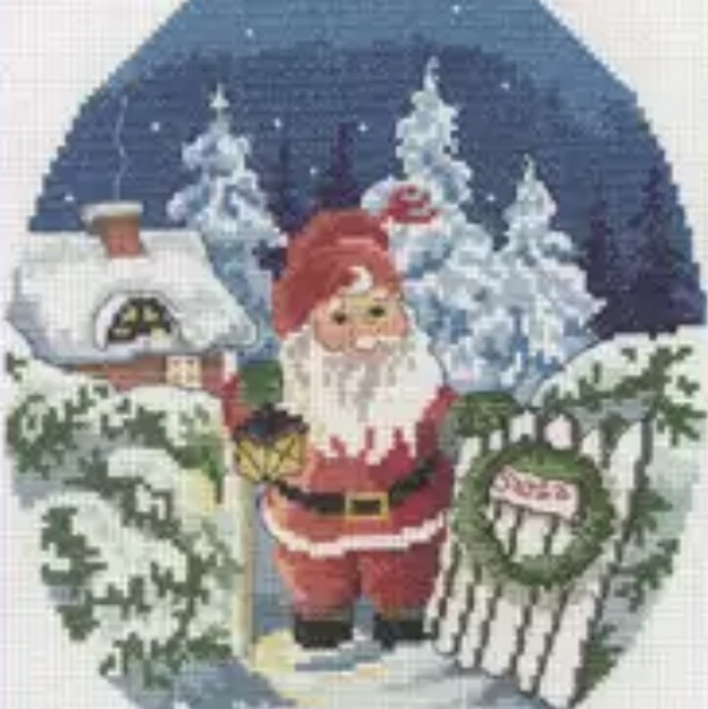 Permin Santa Garden Gate Christmas Cross Stitch Kit