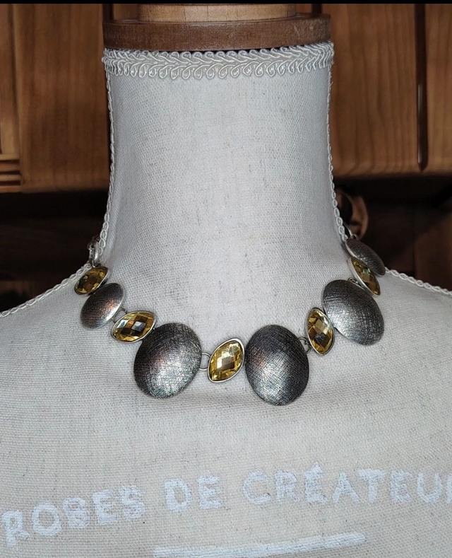 Choker argenté vintage 