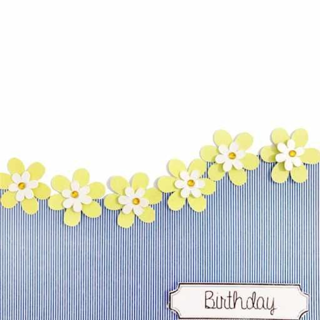 Blue Card &amp; Yellow Flowers