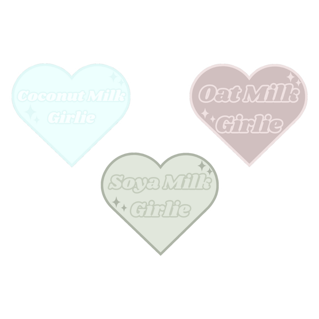 ♡Final Stock♡Alternative Milk Girlie Heart Stickers