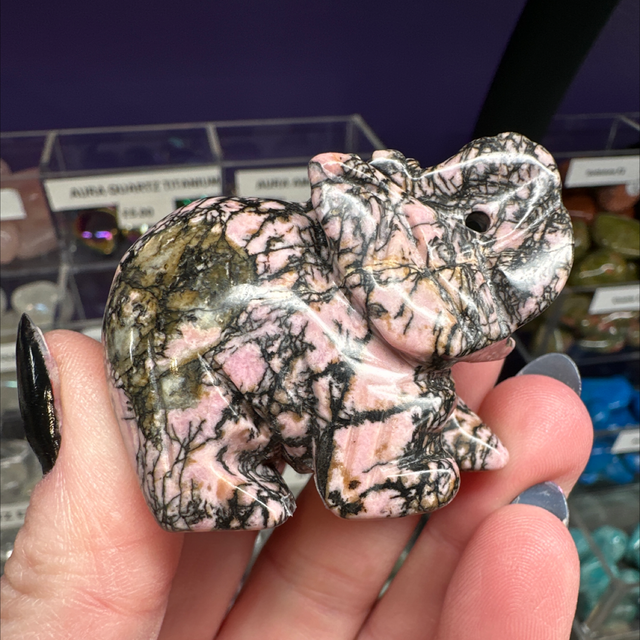 Rhodonite Elephant 