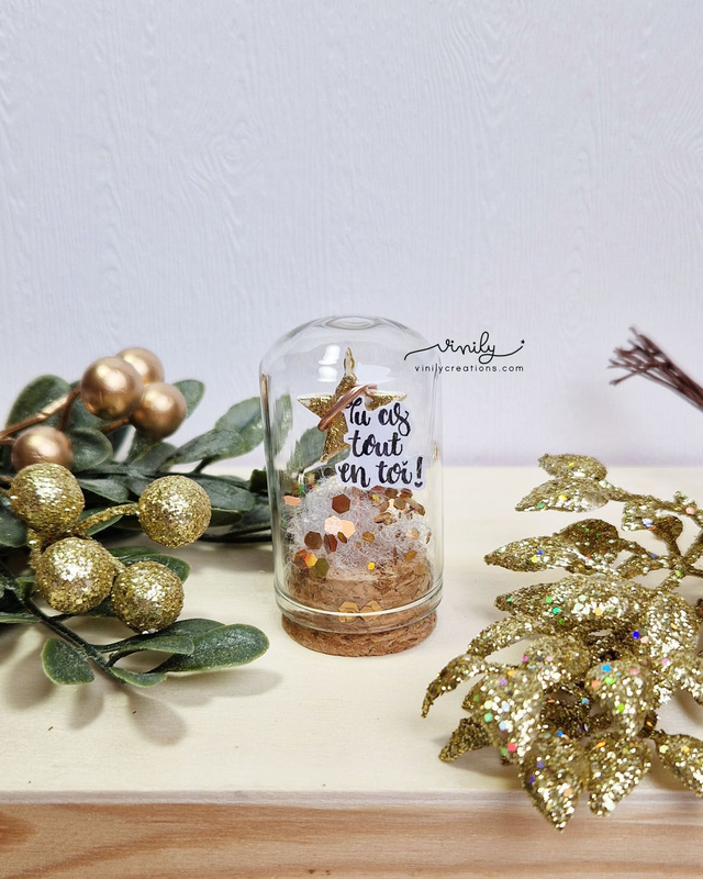 Cloche en verre "Tu as tout en toi"