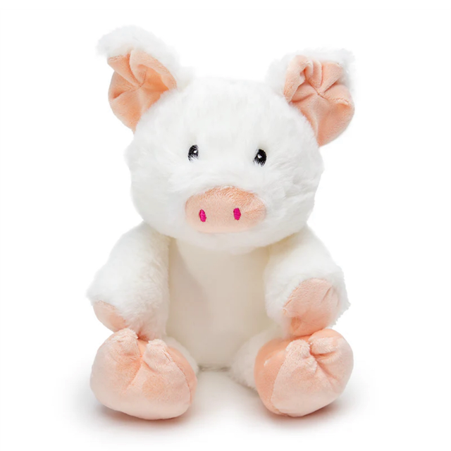 Personalised Plush Pig - White