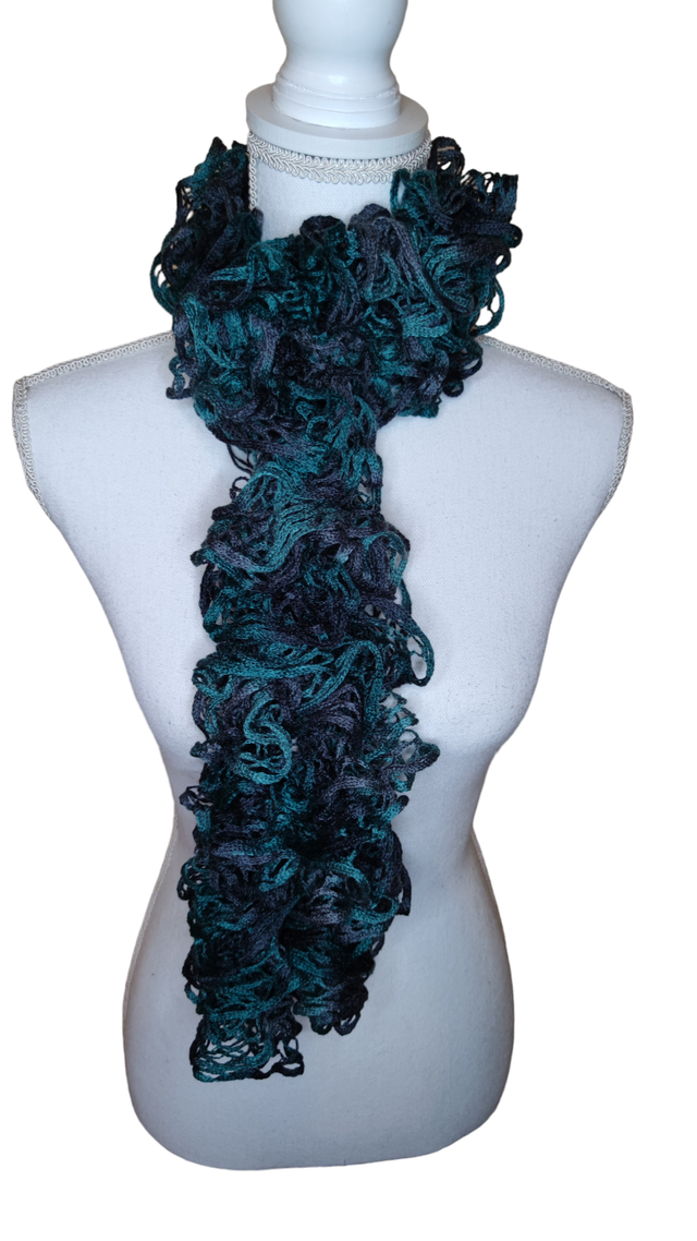 Écharpe dégradé vert/gris