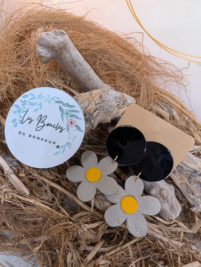 Boucles d&#039;oreilles Clips Baby Marguerite 