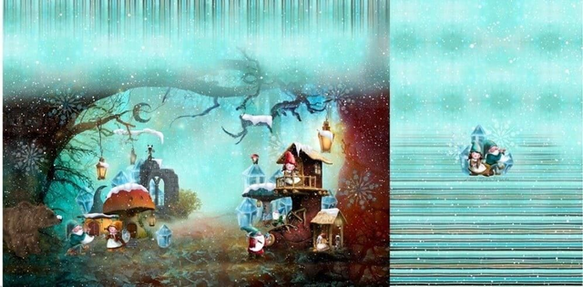 Tissu Winter gnomes pour commande