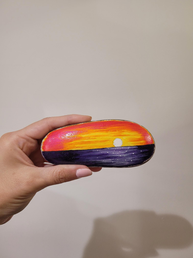 Sunset Pebble - Orange and Purple (Long) - NW-310