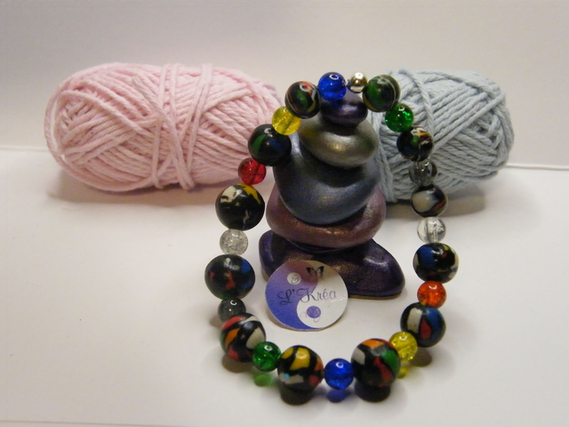 Perles Noir/Multicolore