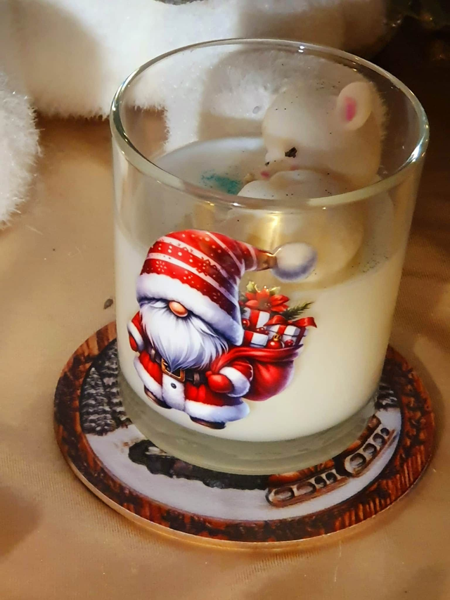 Bougie Noël Biche Senteur Citron Meringué