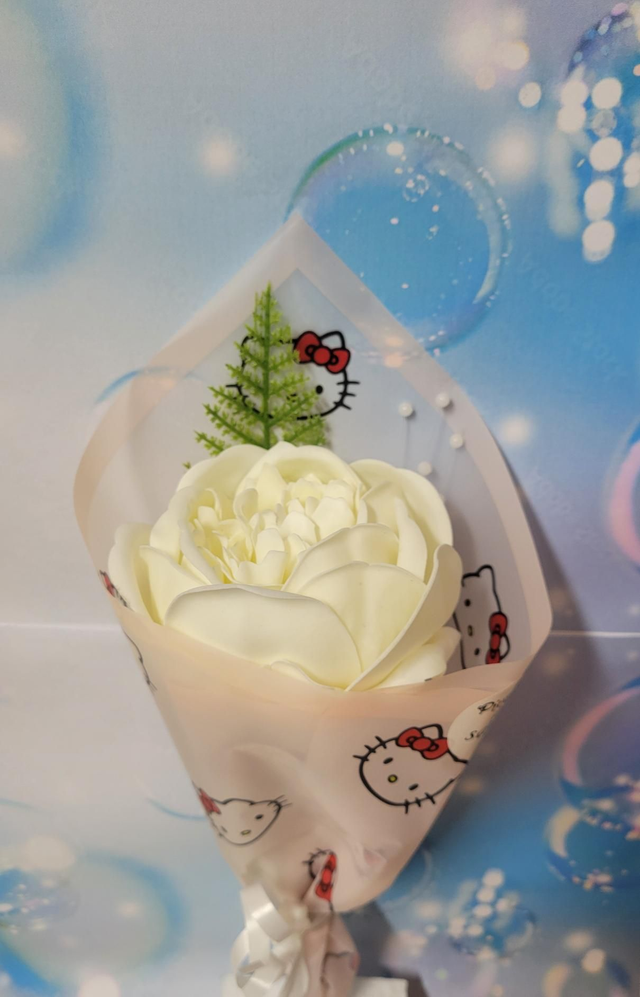 Pivoine de savon blanche 