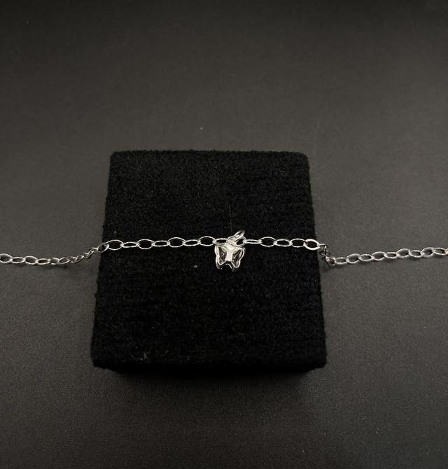 Pulseira borboleta pérola 