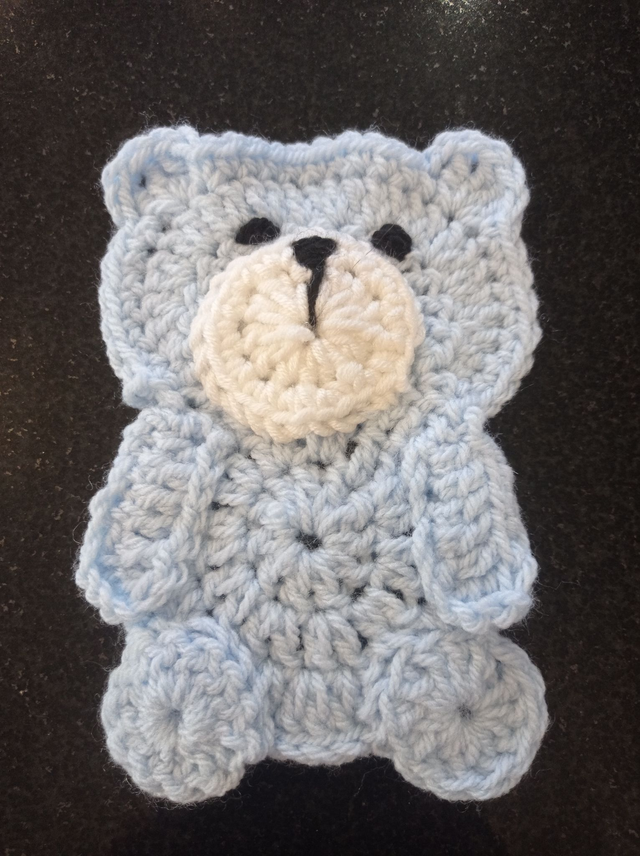 Blue Bear Applique
