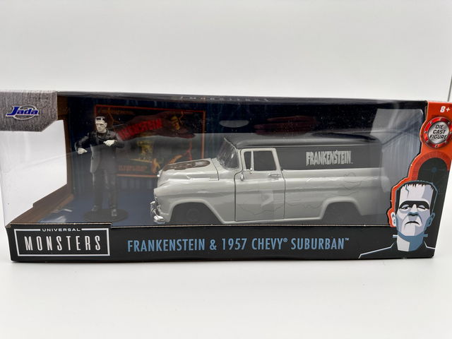 Chevy Suburban & Frankenstein - 1957 - grey - Scale - 1:18