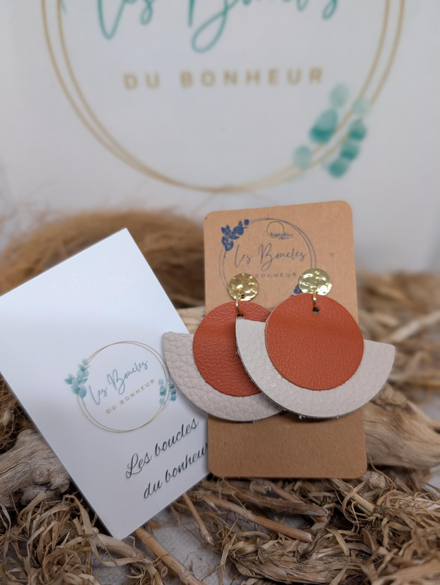 Boucles d'oreilles Dona Terra Cotta beige do052